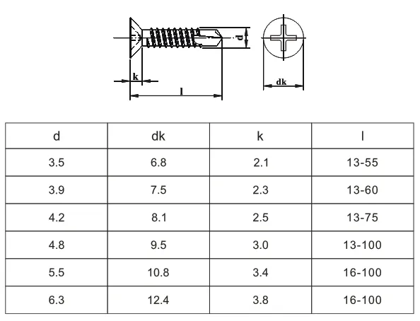 stainless steel self tapping screws