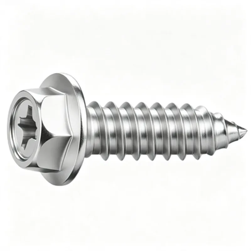 Hex Flange Head Phillips Self‑Tapping Screw Stainless Steel Wood Screw (1)