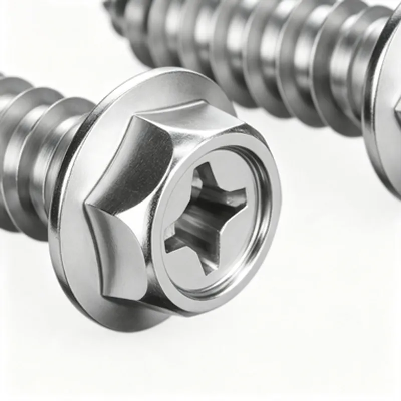 Hex Flange Head Phillips Self‑Tapping Screw Stainless Steel Wood Screw (2)