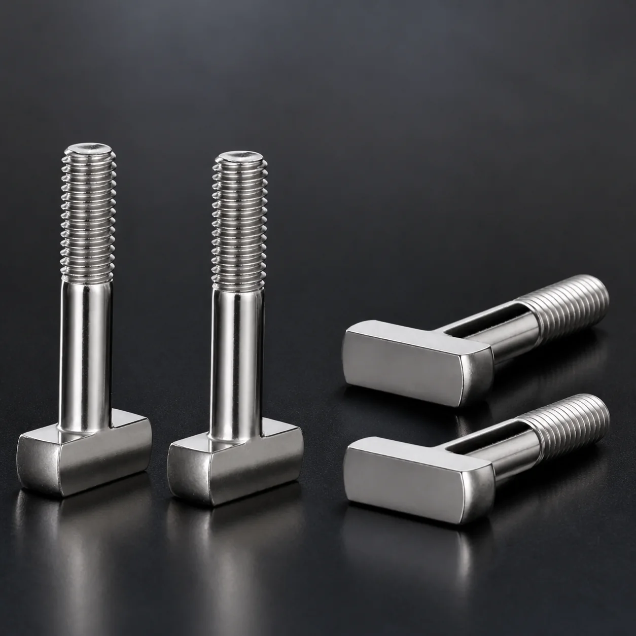 Custom Stainless Steel T-bolt, Partially Threaded – product view 1