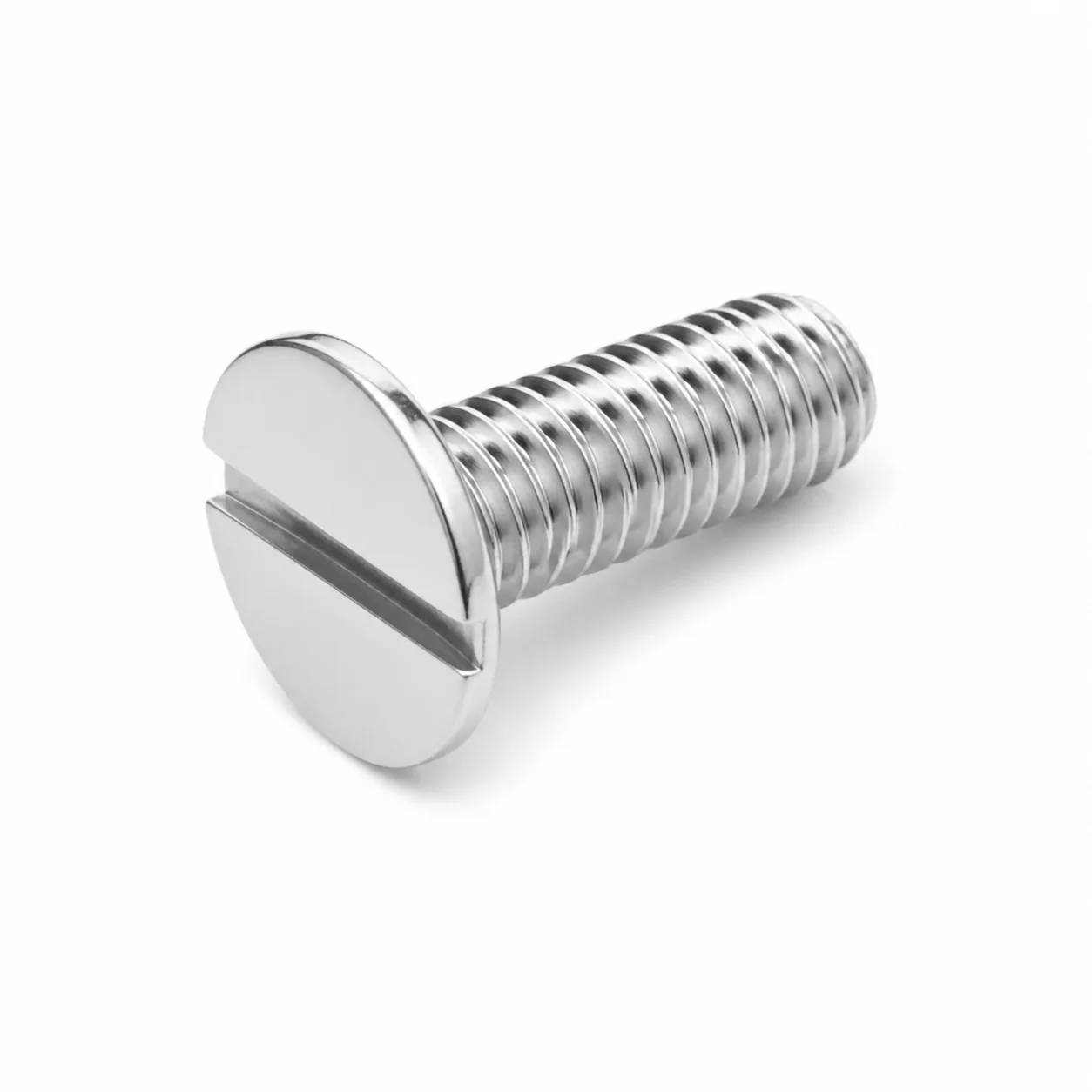Custom Stainless Steel Slotted Flat Head Machine Screw – product view 2