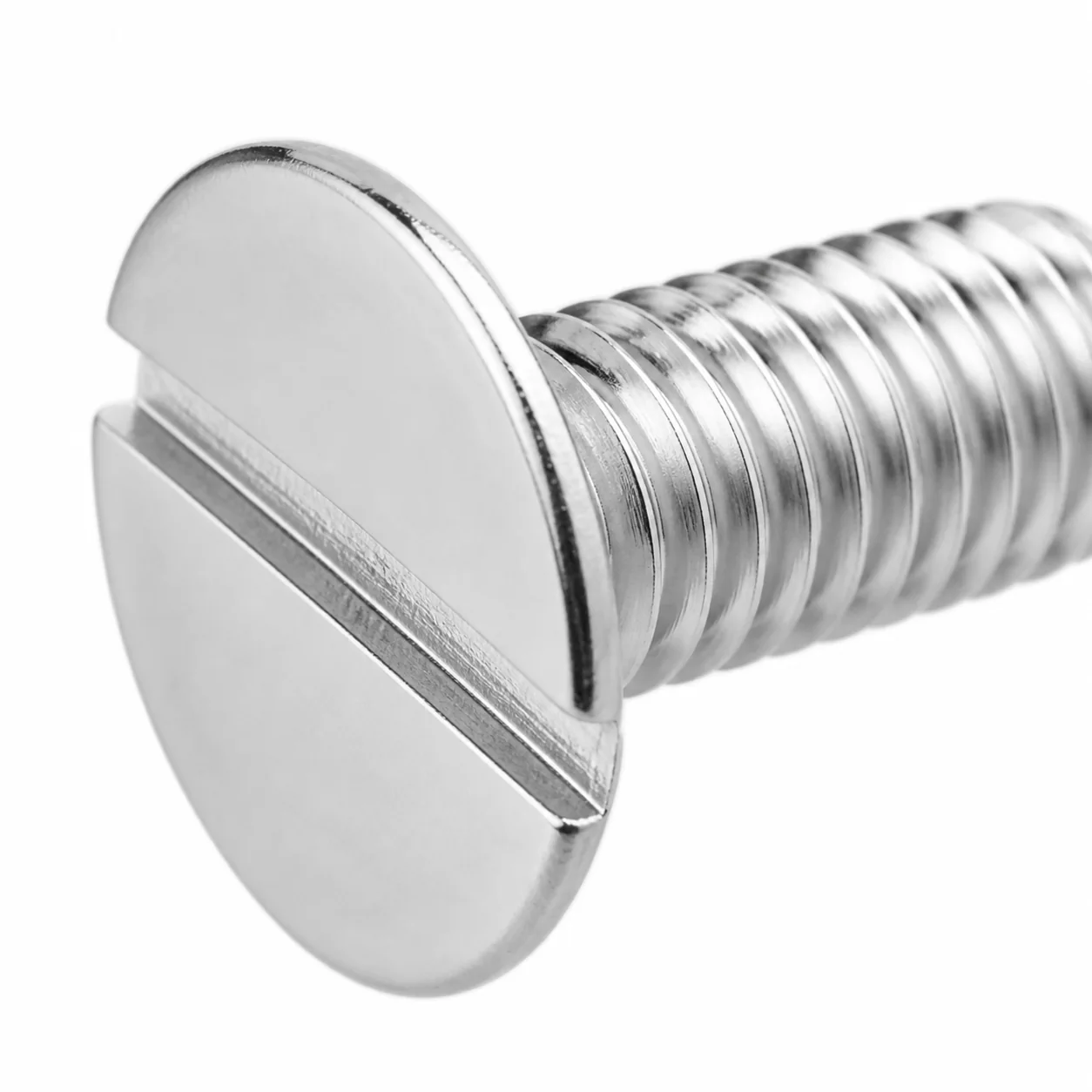 Custom Stainless Steel Slotted Flat Head Machine Screw – product view 3