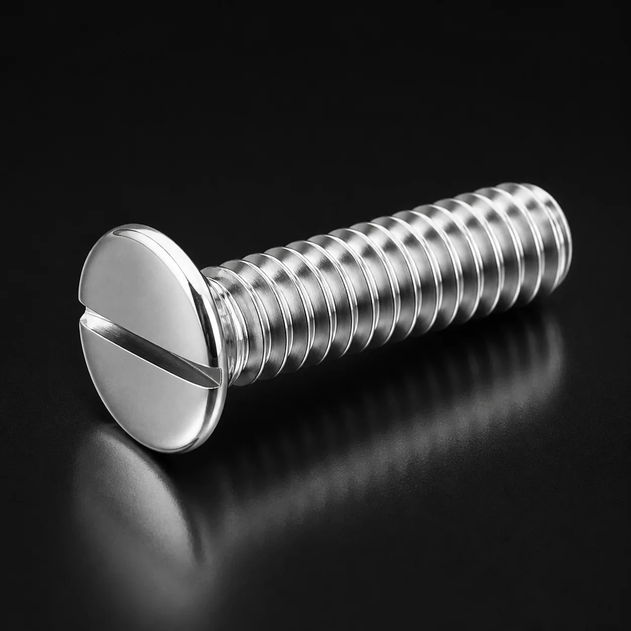 Custom Stainless Steel Slotted Flat Head Machine Screw – product view 6