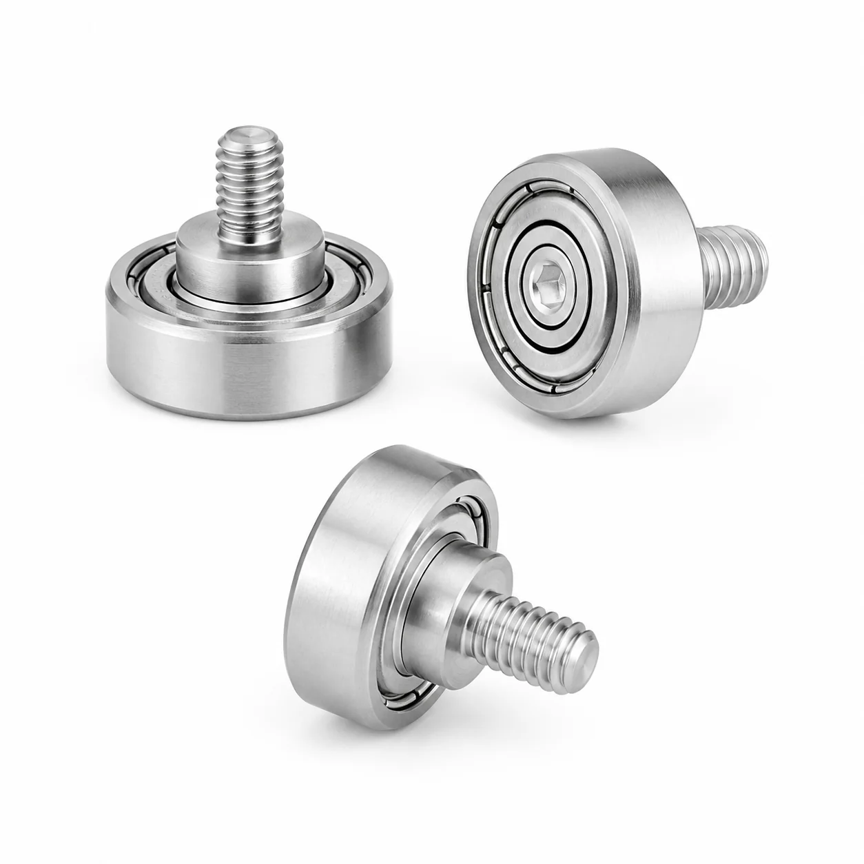 Custom Stainless Steel Threaded Stud Bearing – product view 5