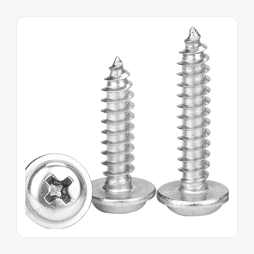 Wafer head self-tapping screws with washer – product view 5