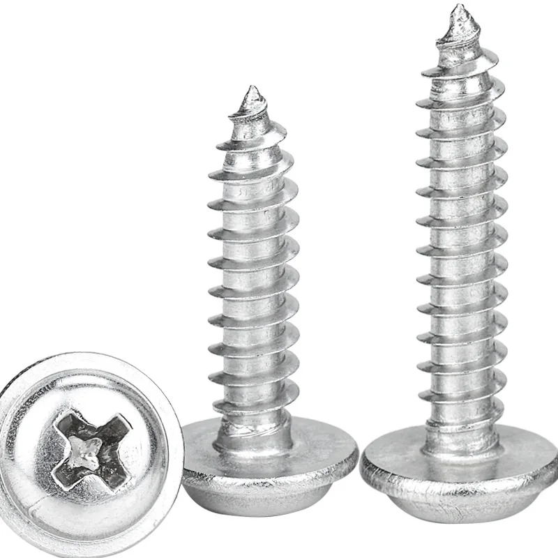 Wafer head self-tapping screws with washer – product view 1