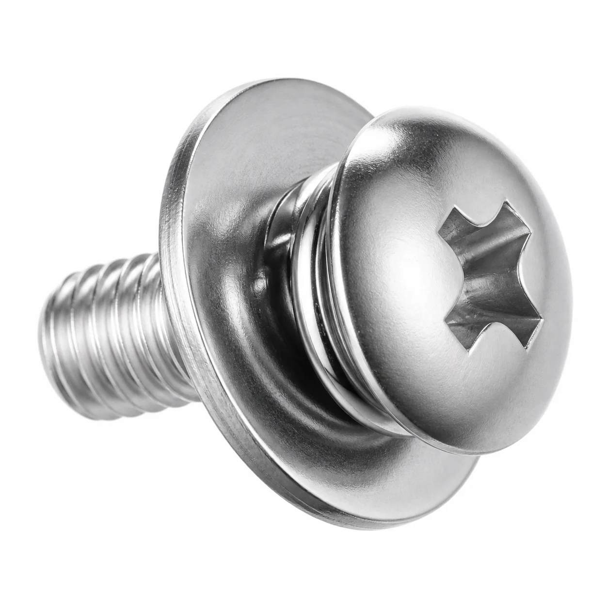 Stainless Steel Phillips SEMS Machine Screw with Double Washers – product view 3