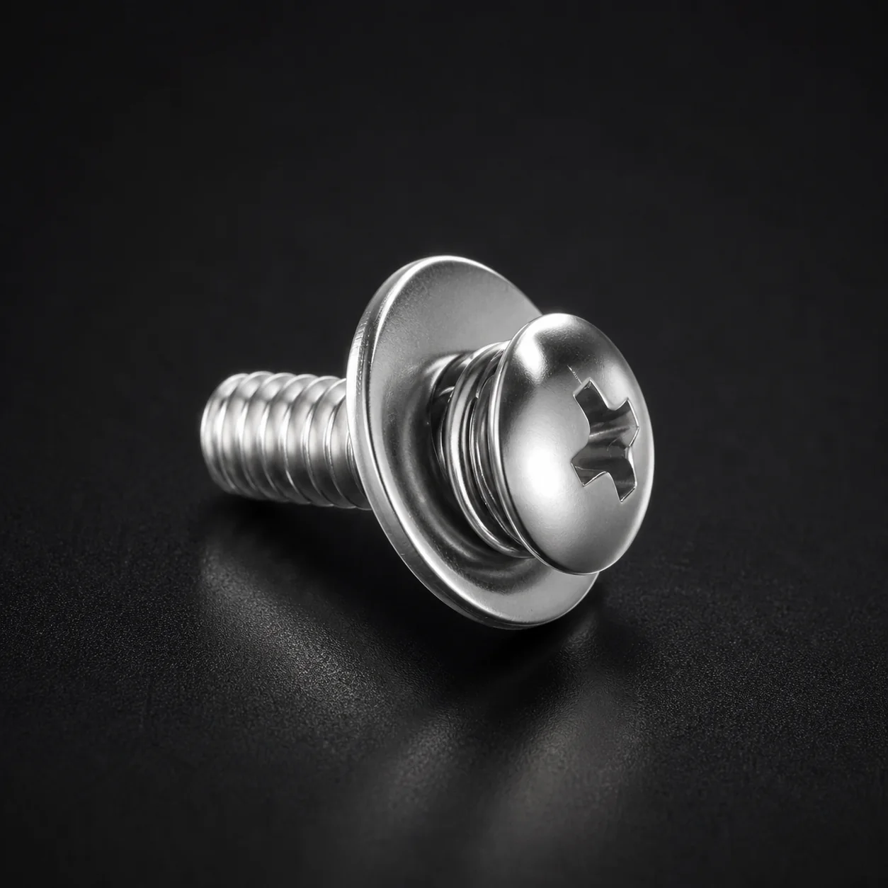 Stainless Steel Phillips SEMS Machine Screw with Double Washers – product view 6
