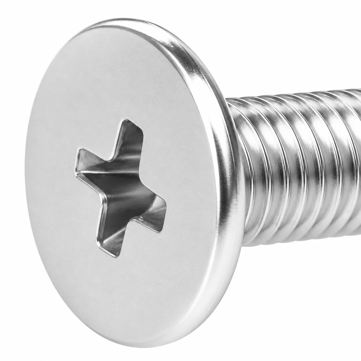 Stainless Steel Phillips Extra-Wide Flat Head Machine Screw – product view 3