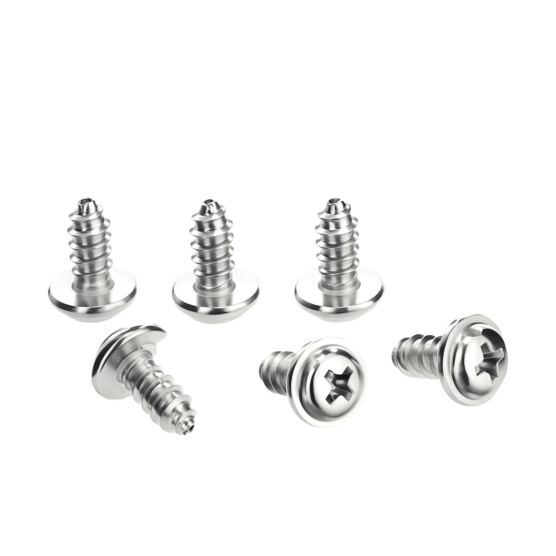 Stainless Steel Phillips Pan Head Self-Tapping SEMS Screw with Washer – product view 1