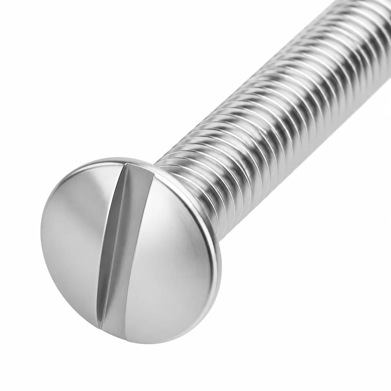 Stainless Steel Extra-Long Slotted Countersunk Machine Screw for Sanitary Ware – product view 3